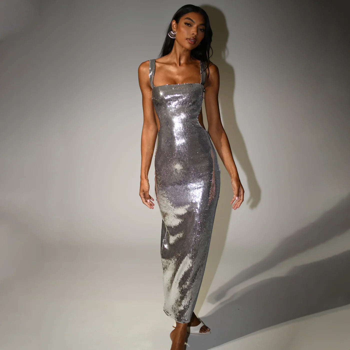 ROBE MAXI ARGENTÉE DREAM