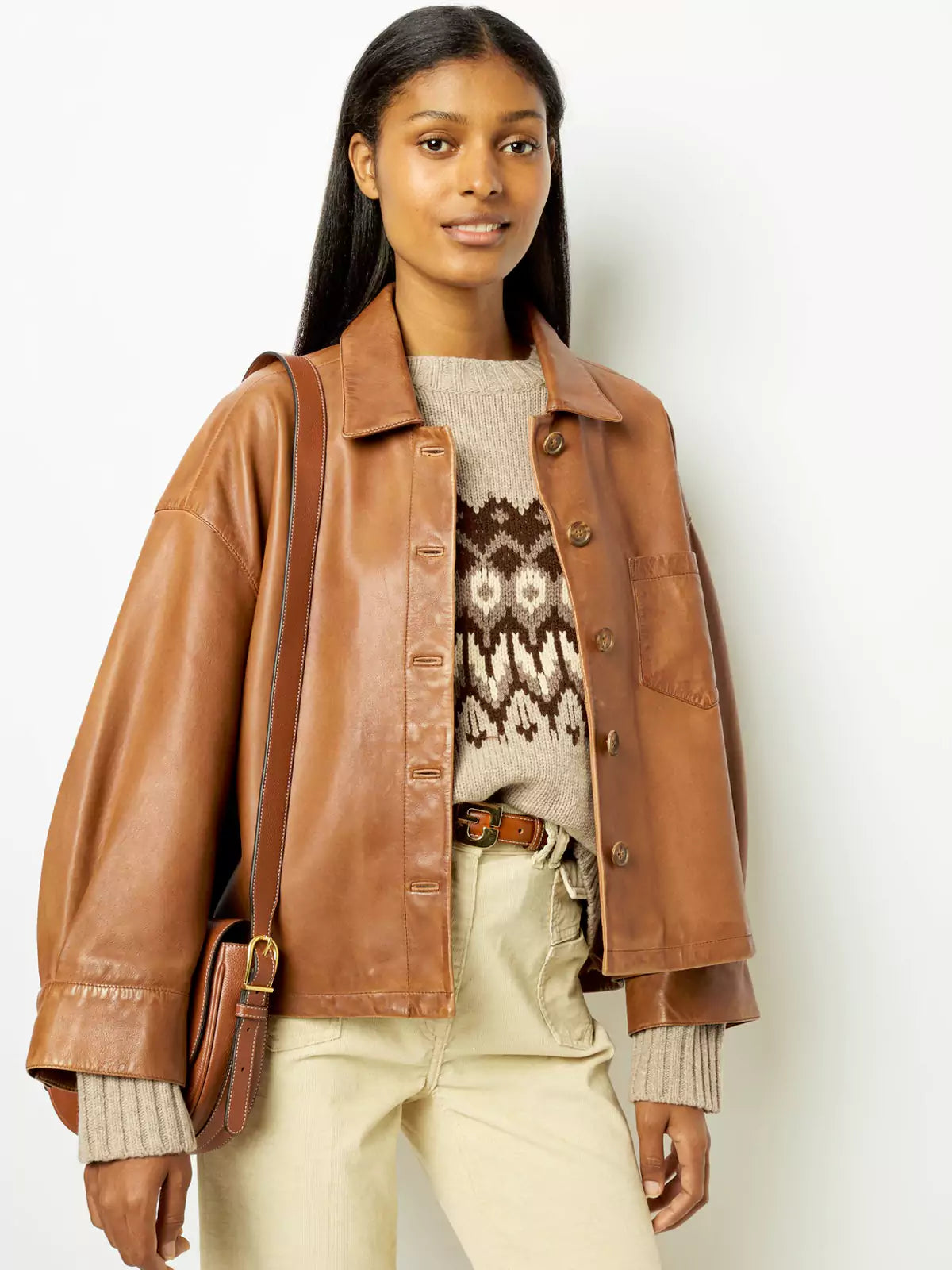 LEATHER JACKET COMFORT AUTUMN