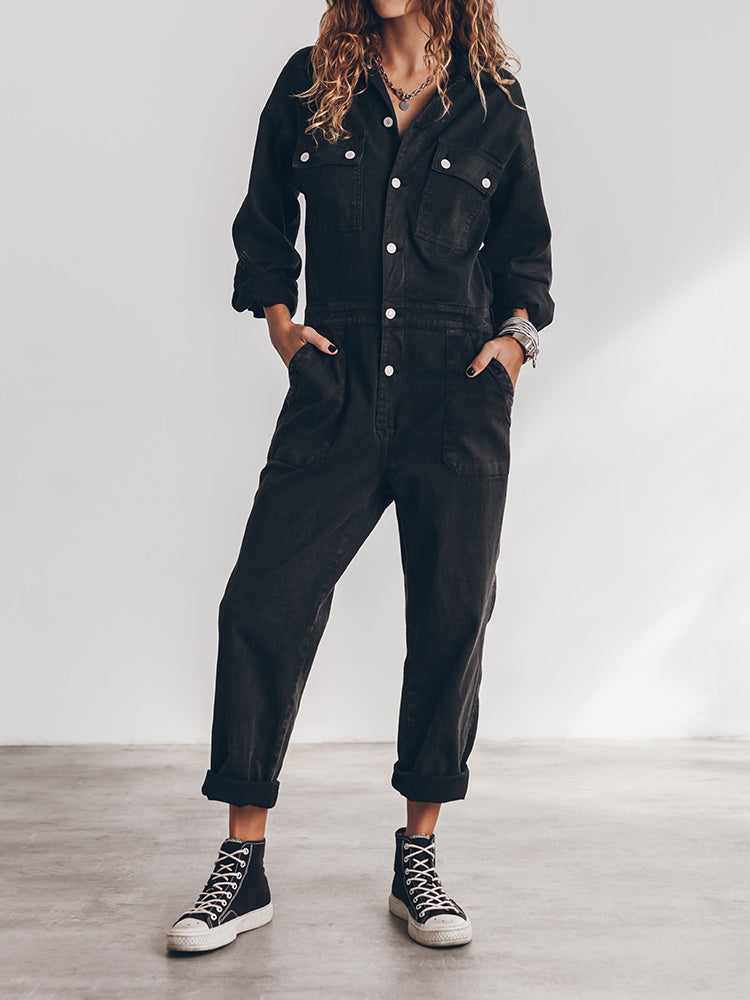 JUMPSUIT WITH BUTTON CLOSURE