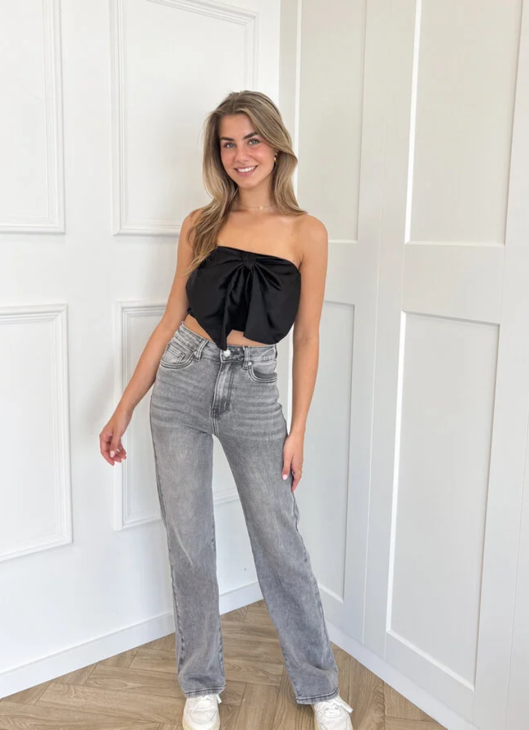 JEAN LARGE GRIJS
