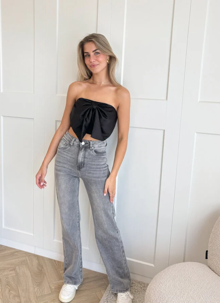 WIDE LEG JEANS GREY