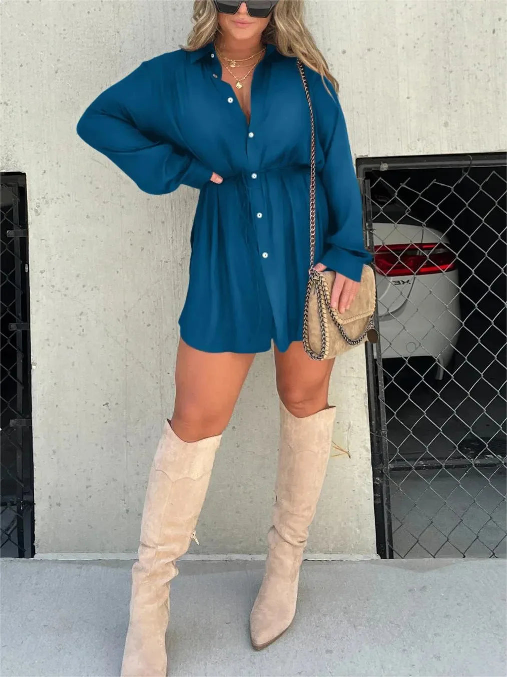 LOUISE | ROBE TUNIQUE EN SATIN