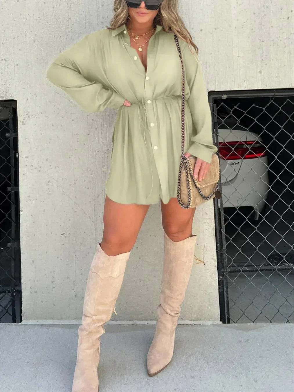 LOUISE | ROBE TUNIQUE EN SATIN