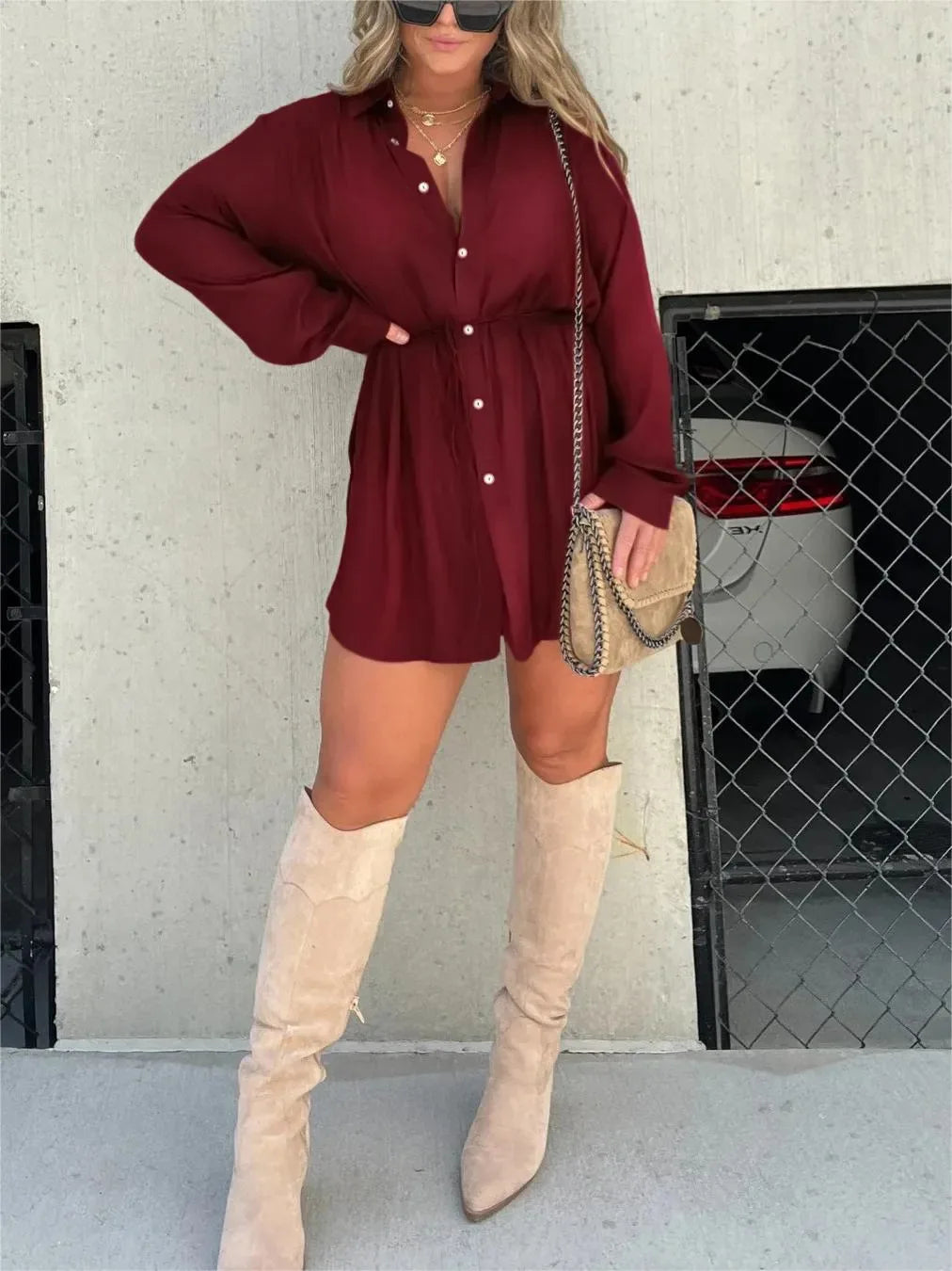 LOUISE | ROBE TUNIQUE EN SATIN