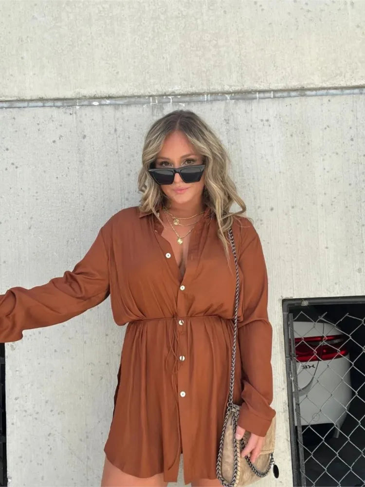 LOUISE | ROBE TUNIQUE EN SATIN
