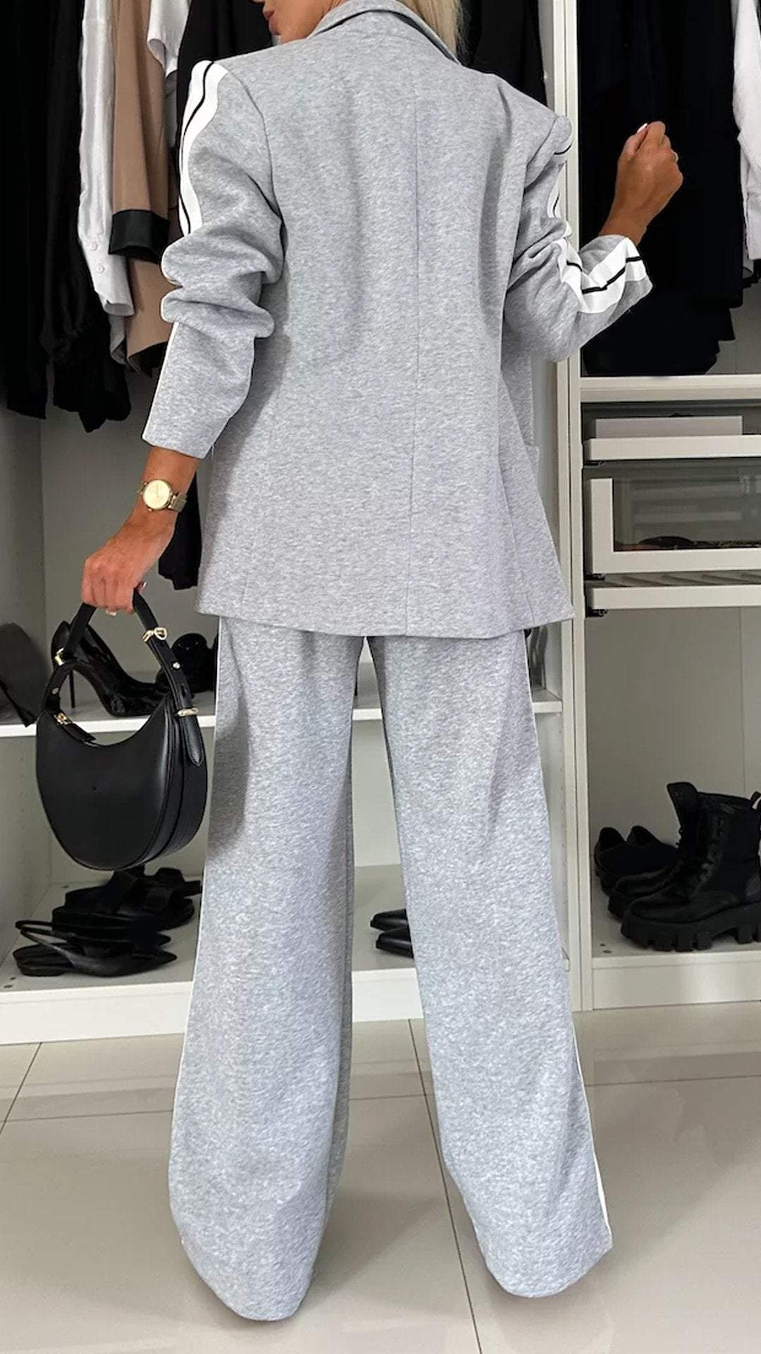 COSTUME DÉCONTRACTÉ À MANCHES LONGUES POUR FEMME