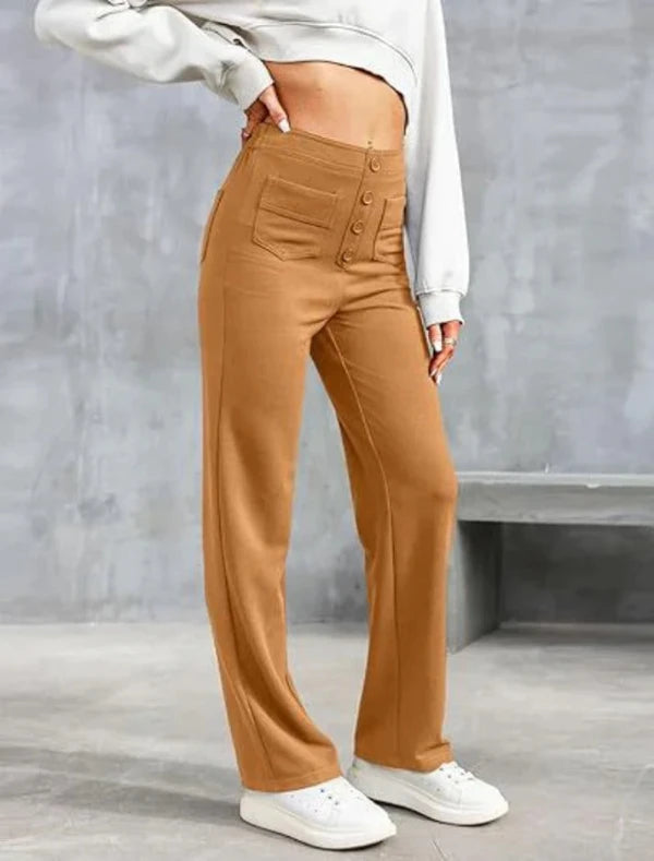 PANTALON DÉCONTRACTÉ TAILLE HAUTE DE RÊVE