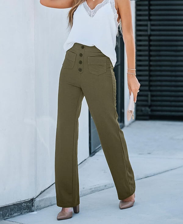 PANTALON DÉCONTRACTÉ TAILLE HAUTE DE RÊVE