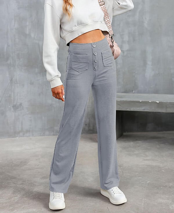 PANTALON DÉCONTRACTÉ TAILLE HAUTE DE RÊVE
